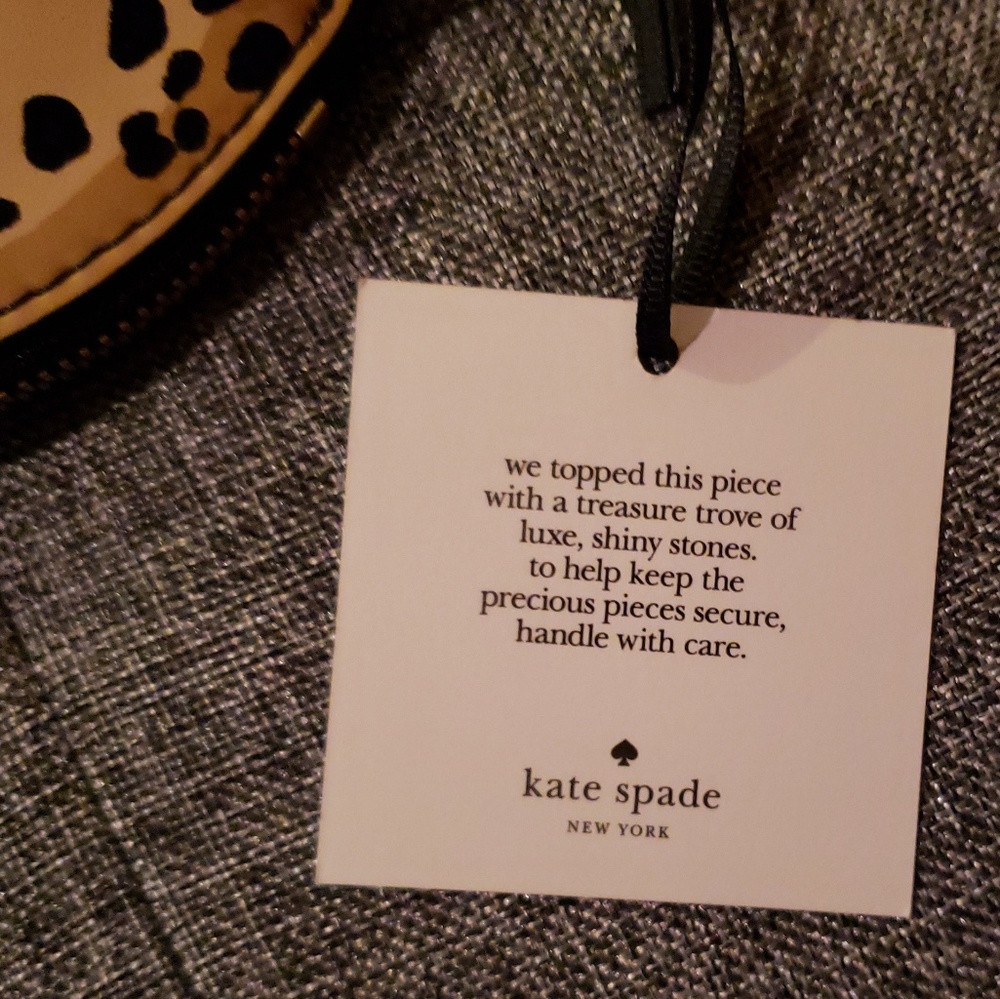 NWT kate spade Leopard Keychain Coin Wallet - Picture 7 of 9